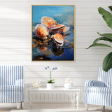 Bold Brushstrokes Of Clam On Beach - Clam Canvas Wall Art