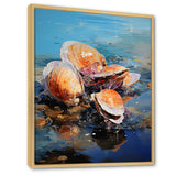 Bold Brushstrokes Of Clam On Beach - Clam Canvas Wall Art