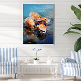 Bold Brushstrokes Of Clam On Beach - Clam Canvas Wall Art