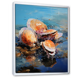 Bold Brushstrokes Of Clam On Beach - Clam Canvas Wall Art