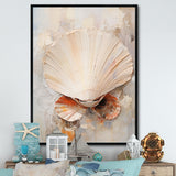 Minimalism Beige Clam Beauty - Clam Wall Art Prints