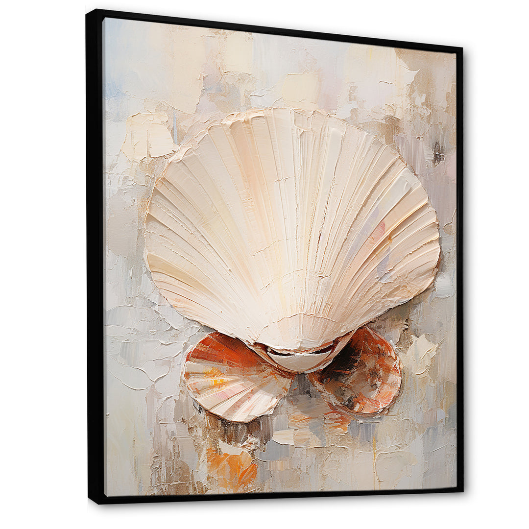 Minimalism Beige Clam Beauty - Clam Wall Art Prints