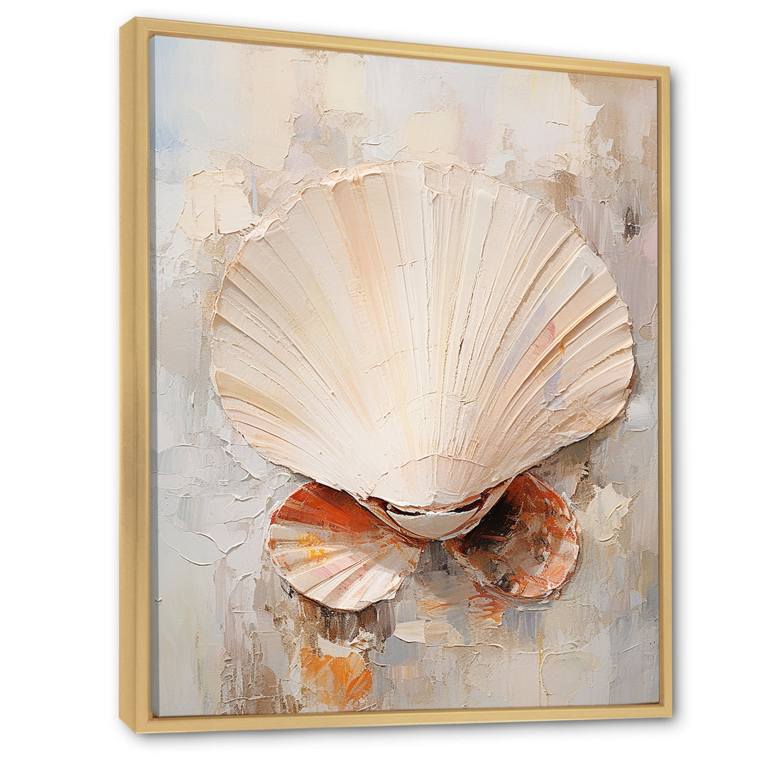 Minimalism Beige Clam Beauty - Clam Wall Art Prints