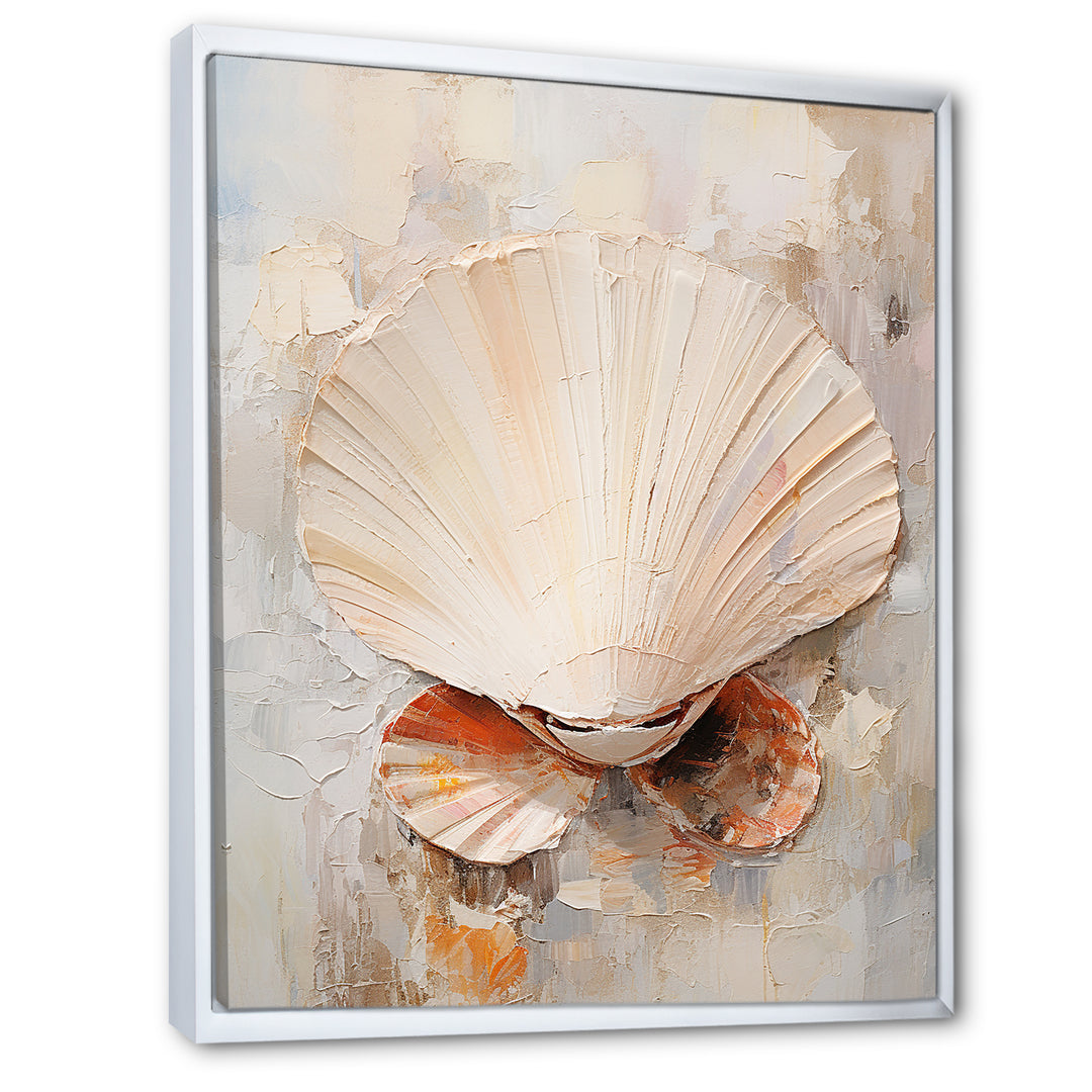 Minimalism Beige Clam Beauty - Clam Wall Art Prints