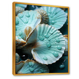 Green Clam Ocean Treasures - Clam Large Canvas Wall Art