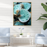 Green Clam Ocean Treasures - Clam Large Canvas Wall Art