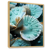 Green Clam Ocean Treasures - Clam Large Canvas Wall Art