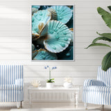 Green Clam Ocean Treasures - Clam Large Canvas Wall Art