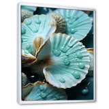 Green Clam Ocean Treasures - Clam Large Canvas Wall Art
