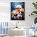 Underwater Dreams Aquatic Clam - Clam Canvas Wall Art