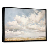 White Clouds Scenery Minimalism - Landscapes Canvas Wall Art