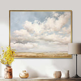 White Clouds Scenery Minimalism - Landscapes Canvas Wall Art