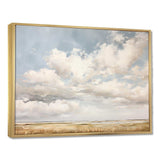 White Clouds Scenery Minimalism - Landscapes Canvas Wall Art