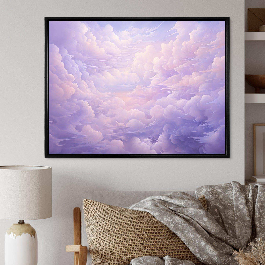 Purple Pastel Lansdcape - Landscapes Canvas Wall Art
