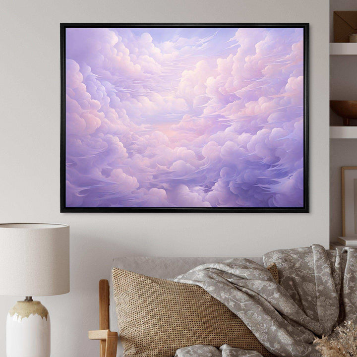Purple Pastel Lansdcape - Landscapes Canvas Wall Art