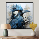 Blue And Black Blue Jay Bird - Animals Canvas Wall Art