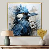 Blue And Black Blue Jay Bird - Animals Canvas Wall Art