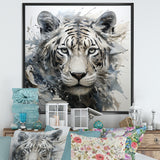 Gray And Beige Eye Of Tiger - Tiger Wall Decor
