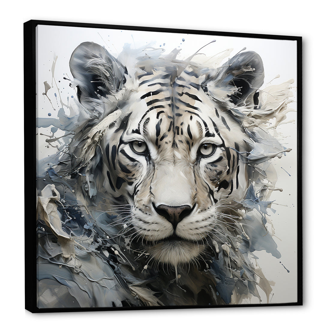 Gray And Beige Eye Of Tiger - Tiger Wall Decor