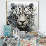 Gray And Beige Eye Of Tiger - Tiger Wall Decor