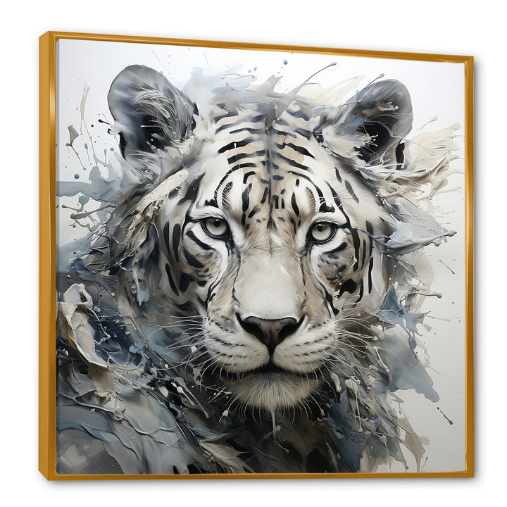 Gray And Beige Eye Of Tiger - Tiger Wall Decor