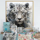 Gray And Beige Eye Of Tiger - Tiger Wall Decor
