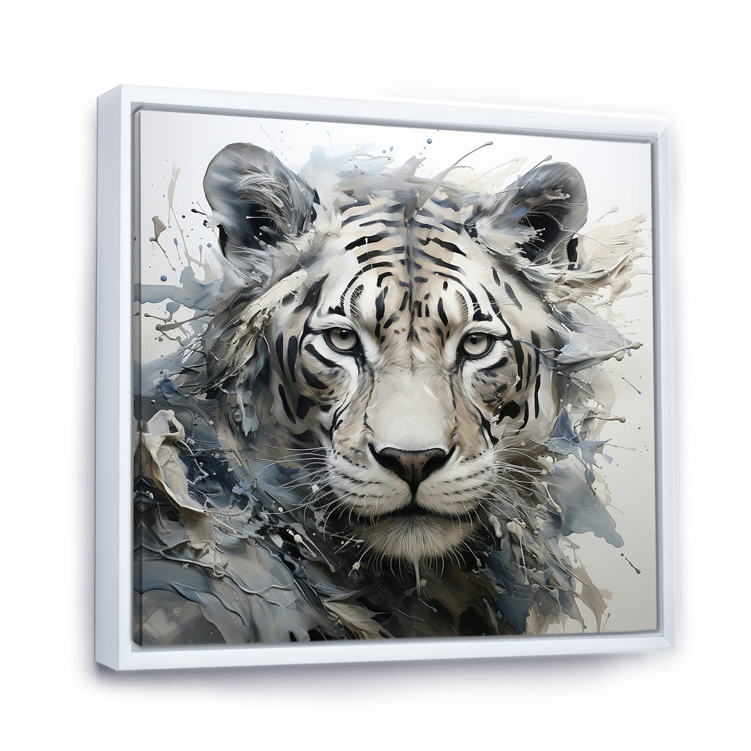 Gray And Beige Eye Of Tiger - Tiger Wall Decor