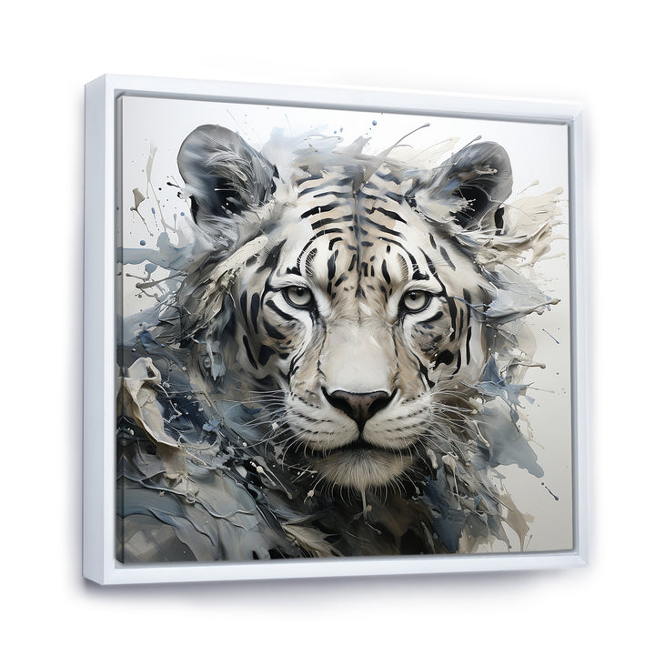 Gray And Beige Eye Of Tiger - Tiger Wall Decor