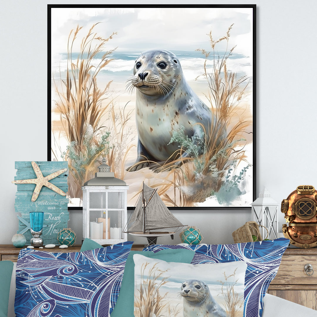 Coastal Animal Charm In Winter - Coastal Animal Wall Art Prints