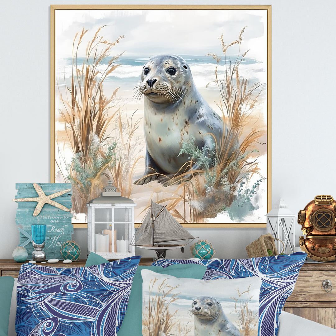 Coastal Animal Charm In Winter - Coastal Animal Wall Art Prints