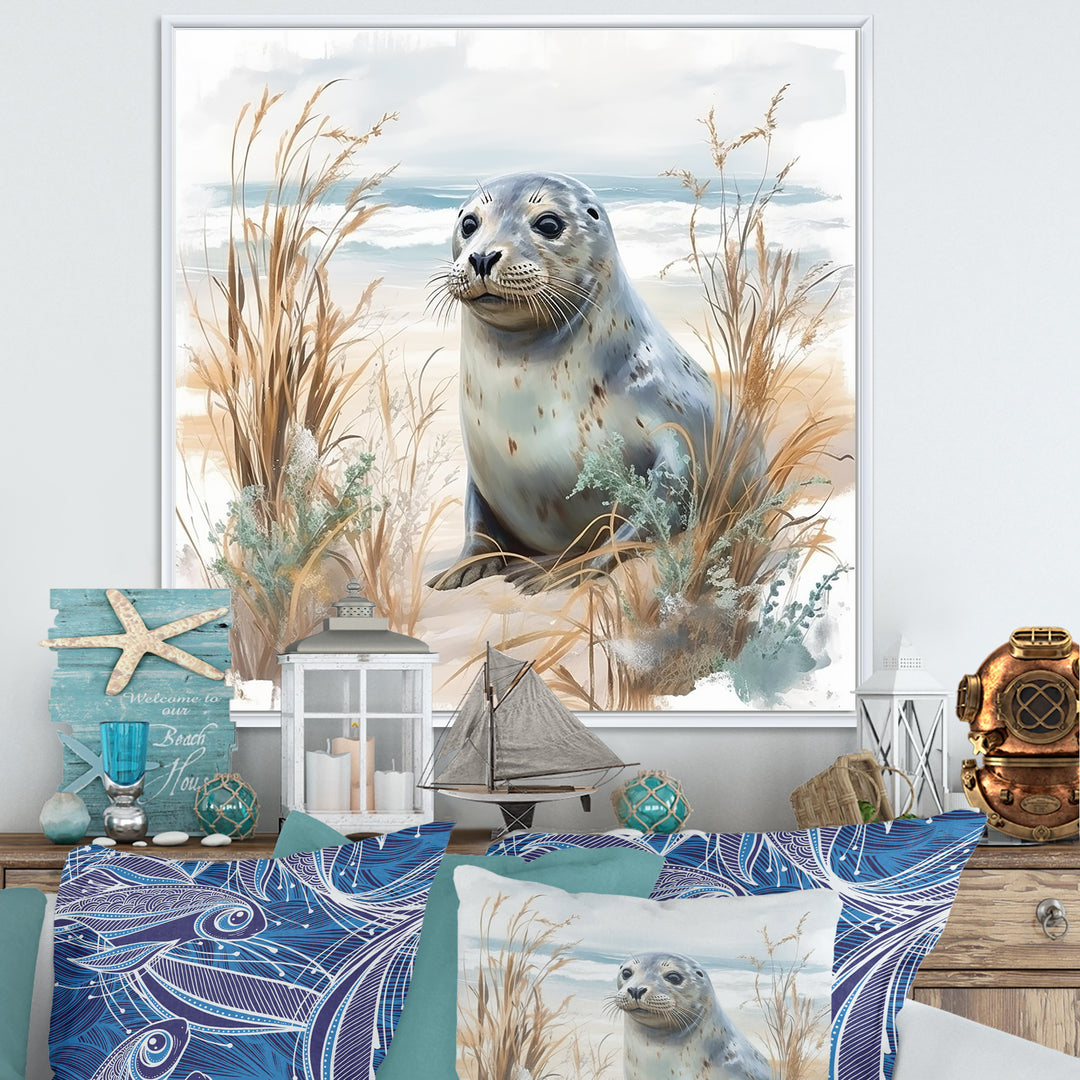 Coastal Animal Charm In Winter - Coastal Animal Wall Art Prints