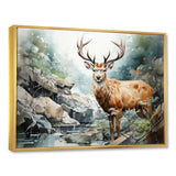 Deer Scenery Minimalism - Deer Home Decor Art