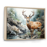Deer Scenery Minimalism - Deer Home Decor Art