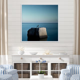 Coastal Seagull Scenery Minimalism - Coastal Animal Living Room Wall Art