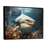 Minimalism Shark Hunting - Coastal Animal Bedroom Wall Art