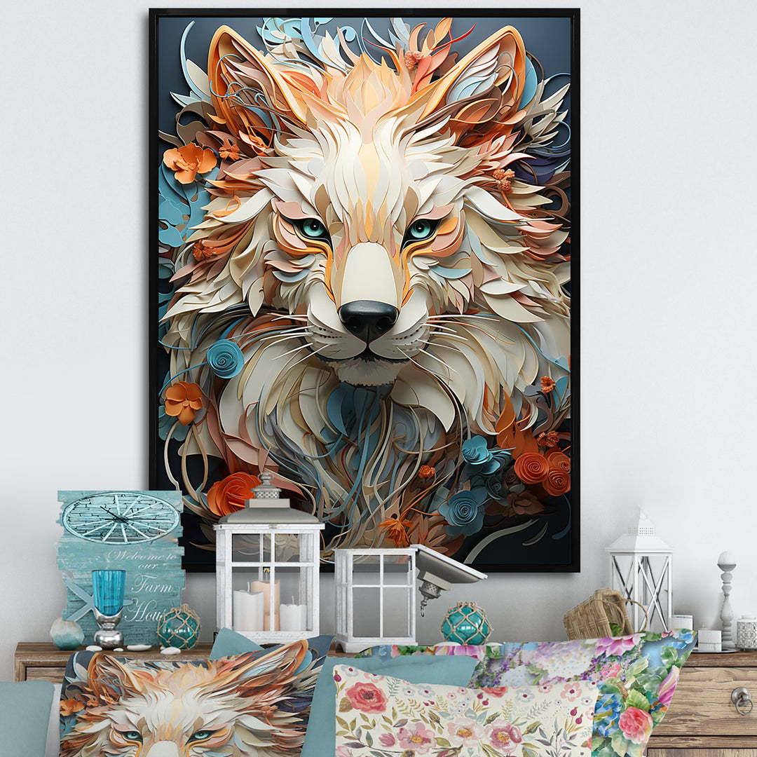 Mystic Wolf Animal Portrait - Wolf Canvas Wall Art