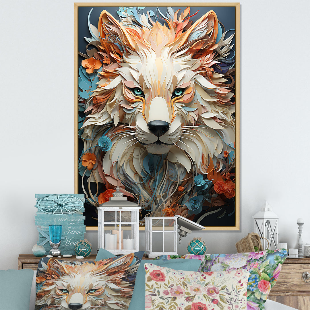 Mystic Wolf Animal Portrait - Wolf Canvas Wall Art