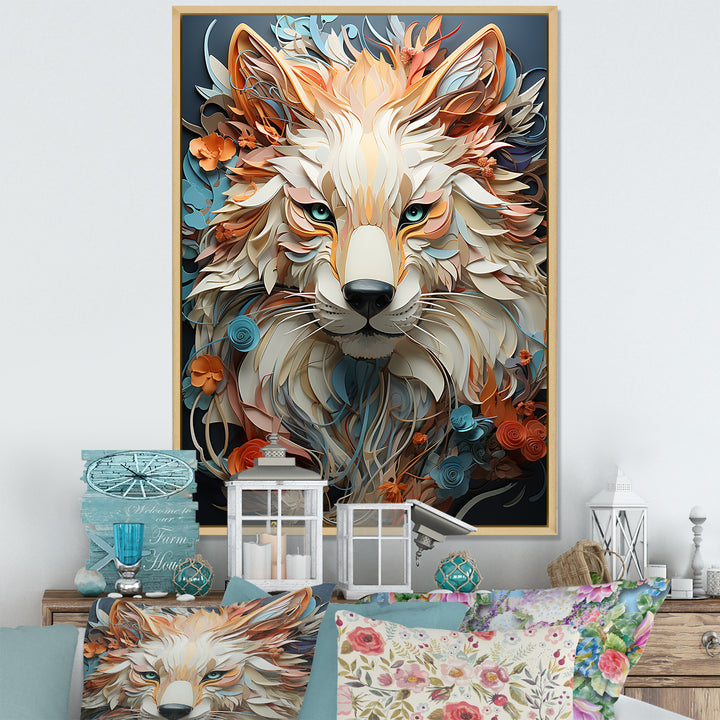 Mystic Wolf Animal Portrait - Wolf Canvas Wall Art