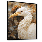 Modern Beige Heron Portrait - Heron Wall Decor