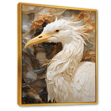 Modern Beige Heron Portrait - Heron Wall Decor