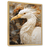 Modern Beige Heron Portrait - Heron Wall Decor
