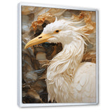 Modern Beige Heron Portrait - Heron Wall Decor