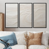 Modern Beach Beige Sand Charm I - Split Panel Canvas Art