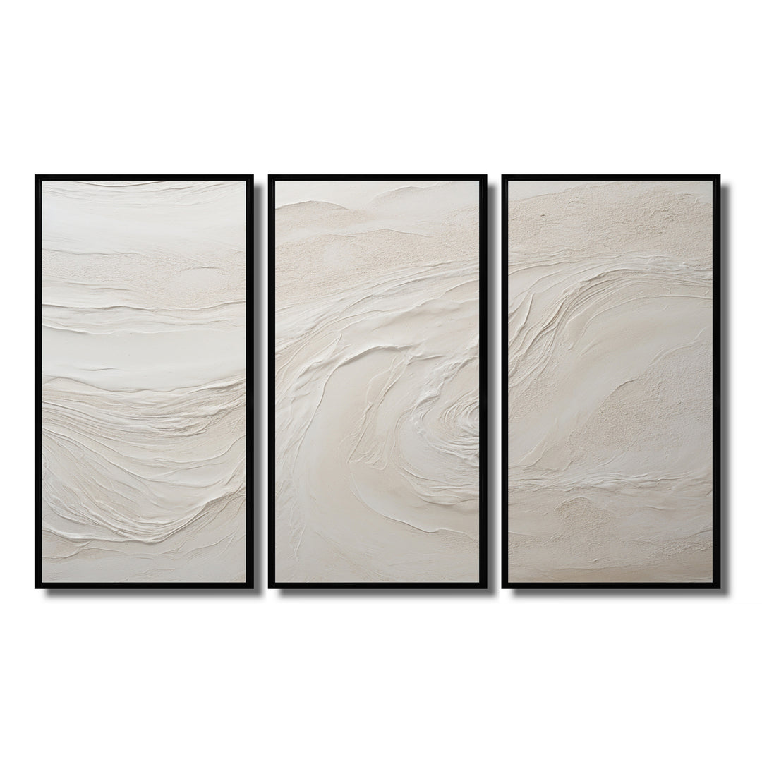 Modern Beach Beige Sand Charm I - Split Panel Canvas Art