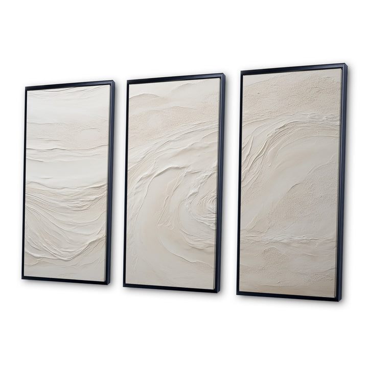 Modern Beach Beige Sand Charm I - Split Panel Canvas Art