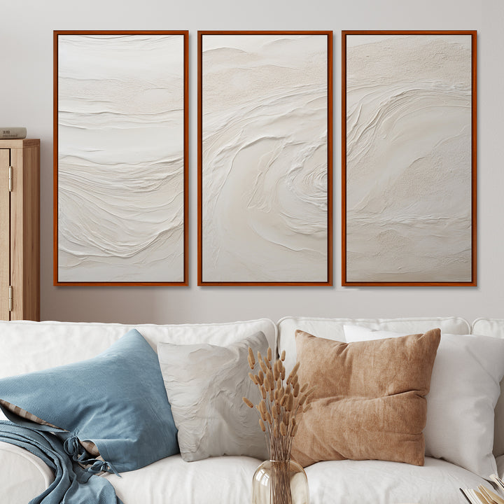 Modern Beach Beige Sand Charm I - Split Panel Canvas Art