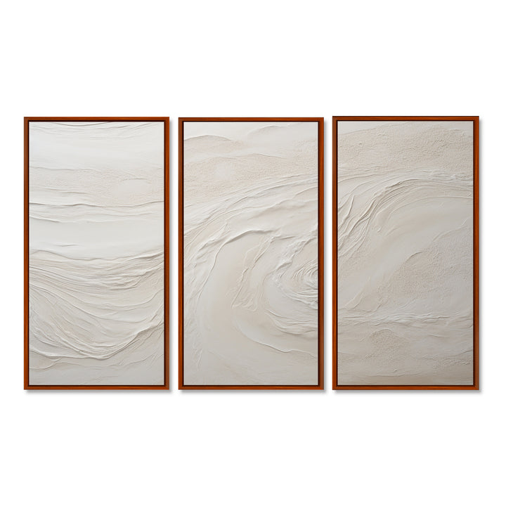 Modern Beach Beige Sand Charm I - Split Panel Canvas Art