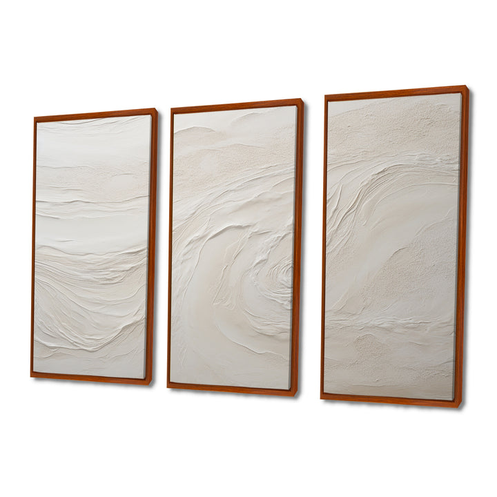 Modern Beach Beige Sand Charm I - Split Panel Canvas Art