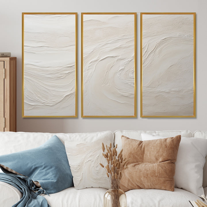 Modern Beach Beige Sand Charm I - Split Panel Canvas Art