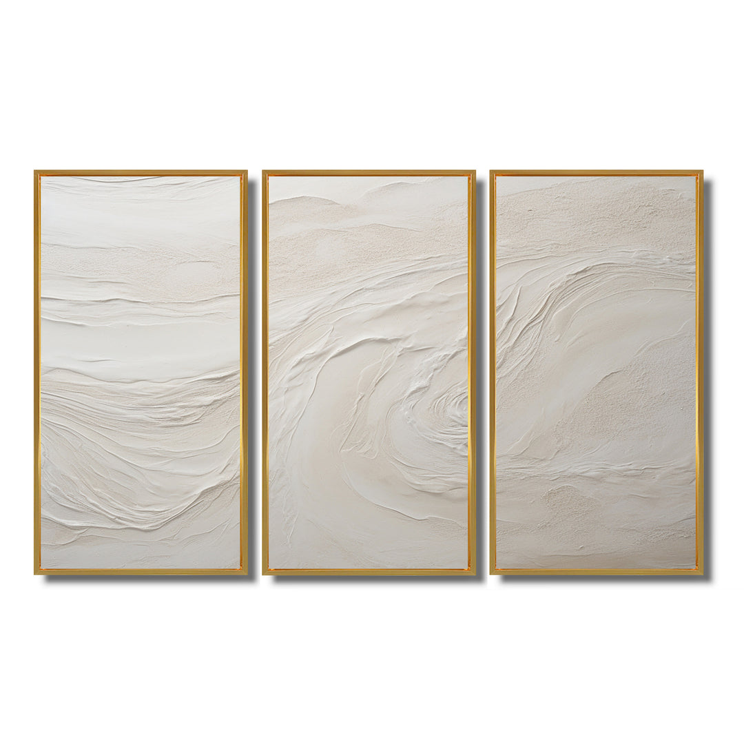 Modern Beach Beige Sand Charm I - Split Panel Canvas Art